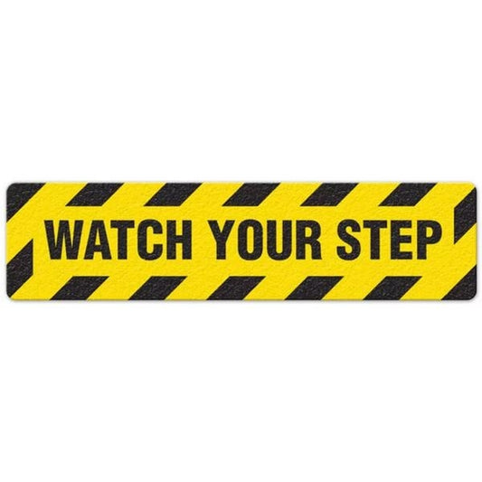 Incom Anti-Slip 6" x 24" Watch Your Step Floor Sign