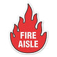 Incom Anti-Slip Floor Sign FIRE AISLE FS1008V