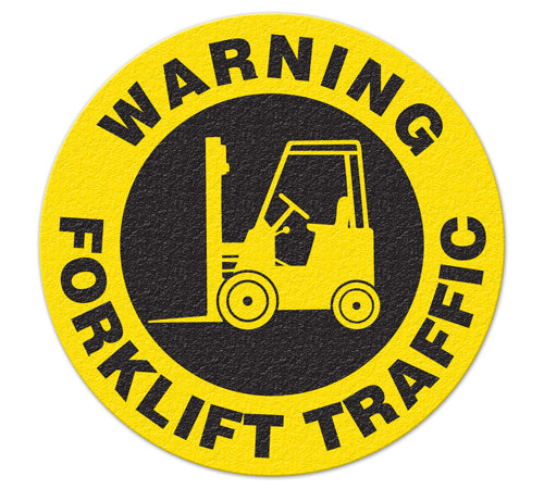 Incom Anti-Slip Safety WARNING FORKLIFT TRAFFIC Floor Sign FS1032V