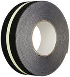 2" X 60' Black with GLOW Stripe Anti-Slip Tape