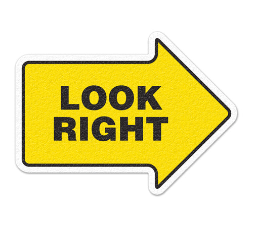 Textured Vinyl Non-Slip Workplace Hazard Look Right Floor Sign FS1020V ...