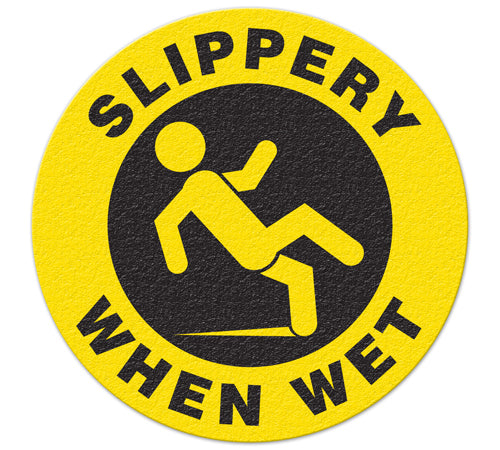 Incom Anti-Slip Safety SLIPPERY WHEN WET Floor Sign FS1029V