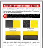 Pkg of 12 STEP TREADS - 6" X 36" Tread BLACK Extreme Tape Heavy Duty Grit - Limited Stock