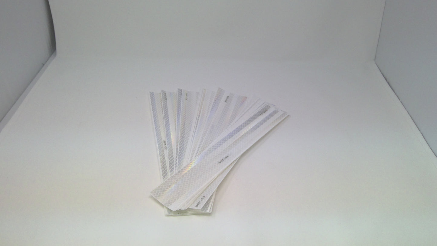 3M DOT Reflective Conspicuity Tape - 2" x 12" Pkg. of 10 Strips WHITE