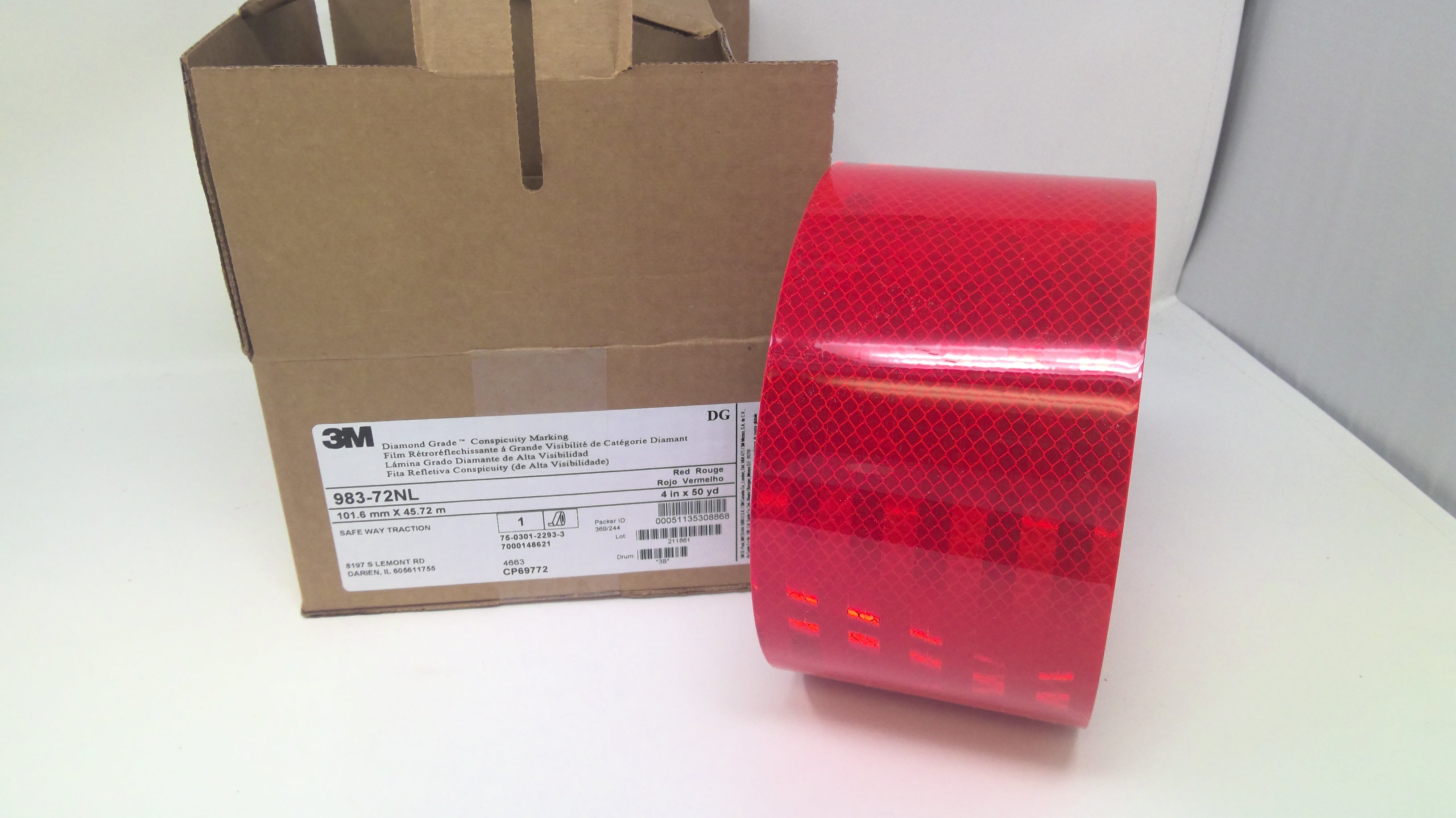 3M DOT Highly Reflective Conspicuity Safety DOT Safety Tape 983 Series –  Safe Way Traction