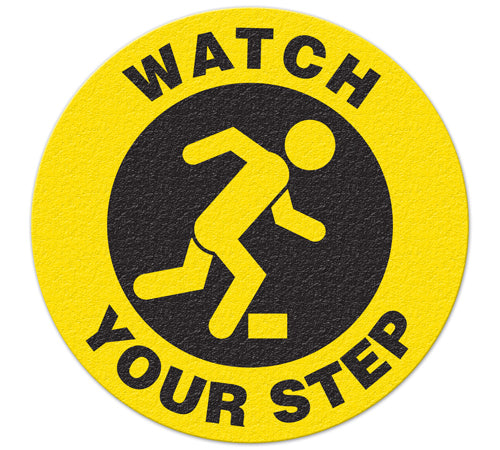 Incom Anti-Slip Safety Watch Your Step TRIP Floor Sign FS1034V