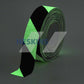 SPECIAL ORDER** 2" x 60' Roll Hazard Stripe GLOW & BLACK Non-Skid Tape
