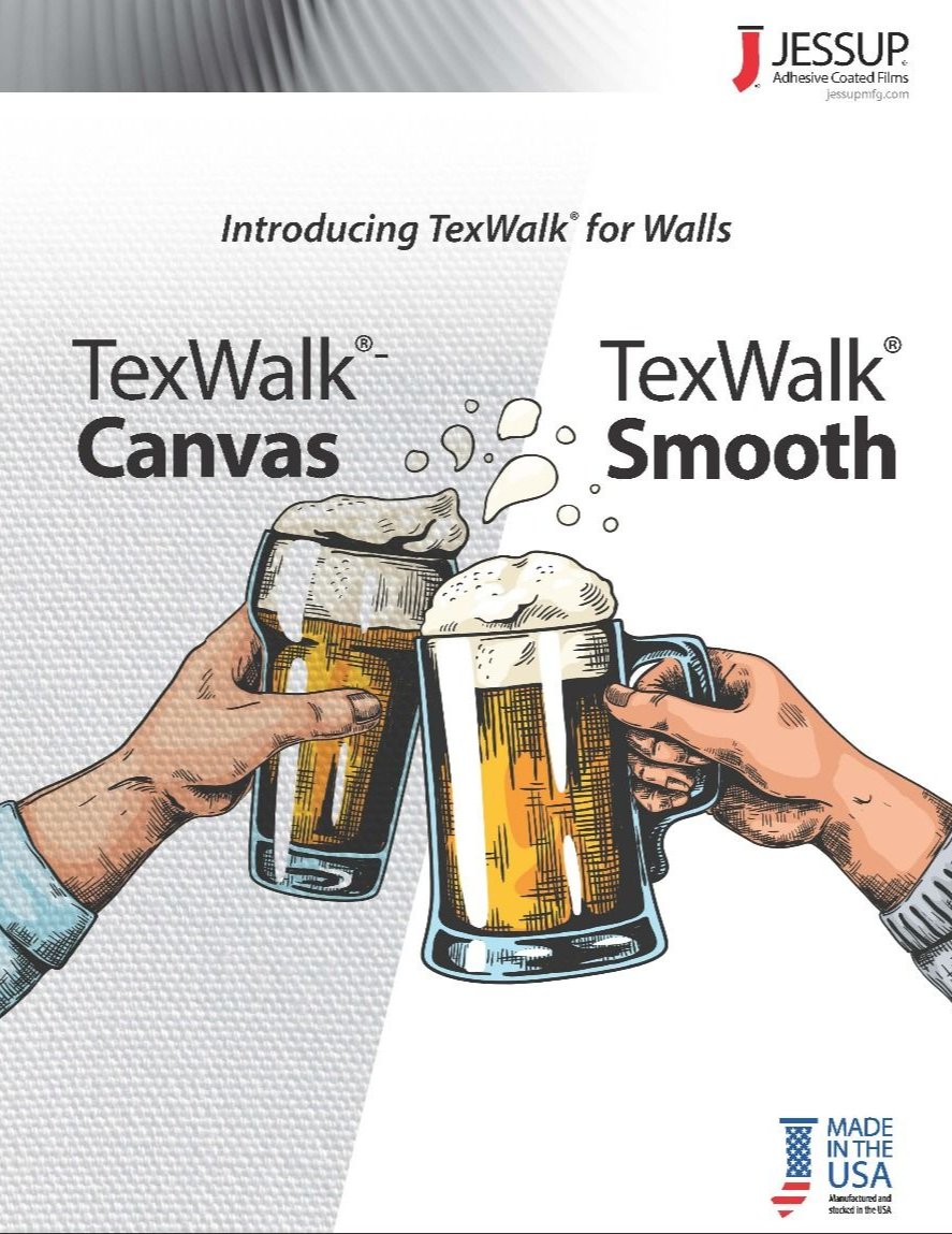 "TexWalk" Repositionable Textured Vinyl Printable Media